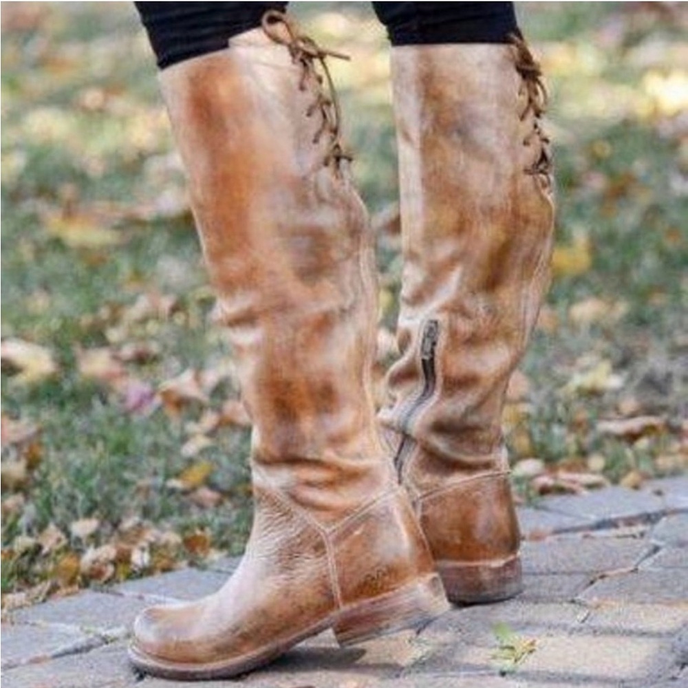 BED|STU Manchester Tall Boots in distressed leather 7 - Picture 2 of 7